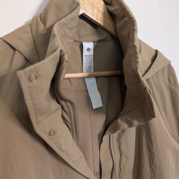 Lululemon Effortless long Tan Hooded Jacket 6 SOLD - Picture 4 of 9